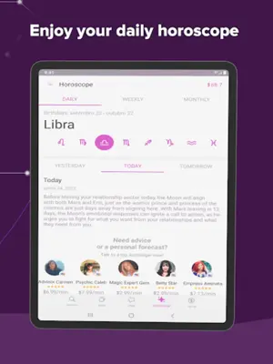 Zodiac Psychics Tarot Reading android App screenshot 1